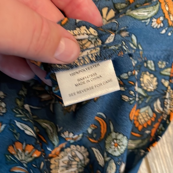 ANTHROPOLOGIE Romeo and Juliet Blue Paisley Print - Picture 4 of 8